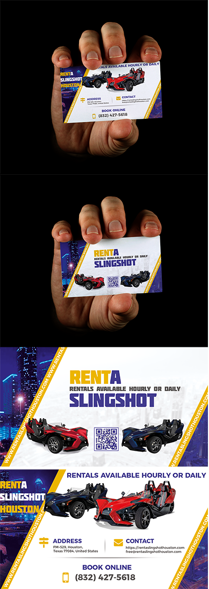 Visitenkarten-Design von Grebowiec Peter für Houston Slingshot Rental | Design #16997266