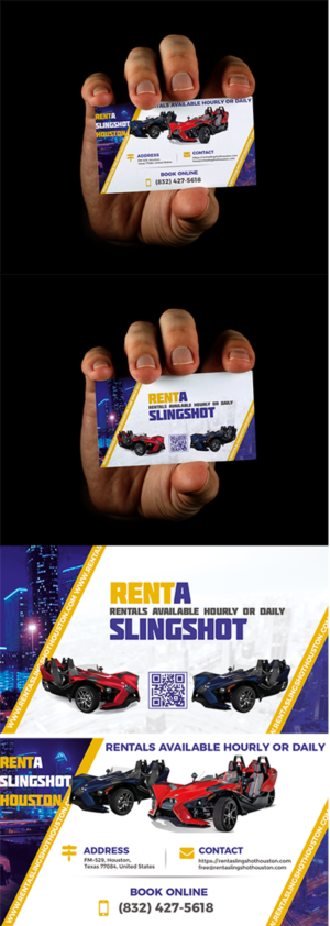 Business Card Design by Grebowiec Peter for Houston Slingshot Rental | Design: #16997266