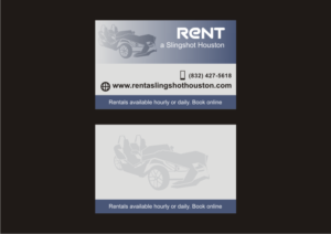 Business Card Design by RetnoHandayaniDESIGNS for Houston Slingshot Rental | Design #17004908