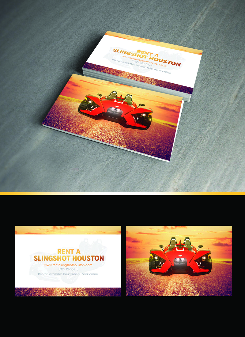 Business Card Design by Rajeev Pandey for Houston Slingshot Rental | Design #17000639
