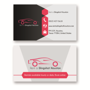 Business Card Design by Creador . Inspire for Houston Slingshot Rental | Design: #17004809