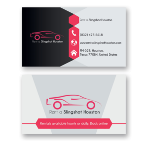 Business Card Design by Creador . Inspire for Houston Slingshot Rental | Design: #17004810