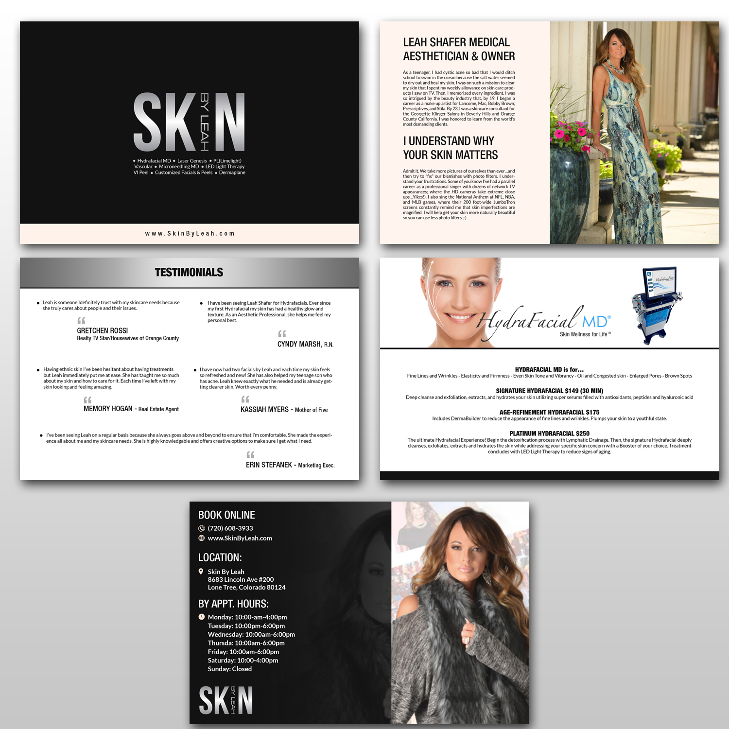 Brochure Design by debdesign for skin by leah | Design #17011822