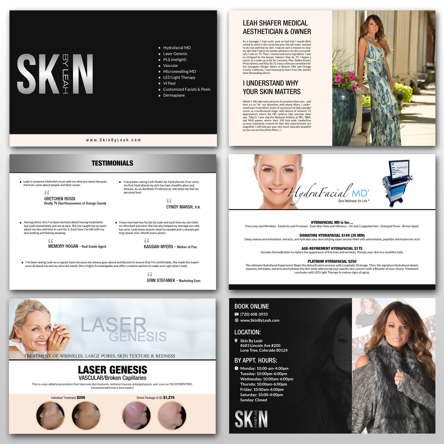 Brochure Design by debdesign for skin by leah | Design #17018923