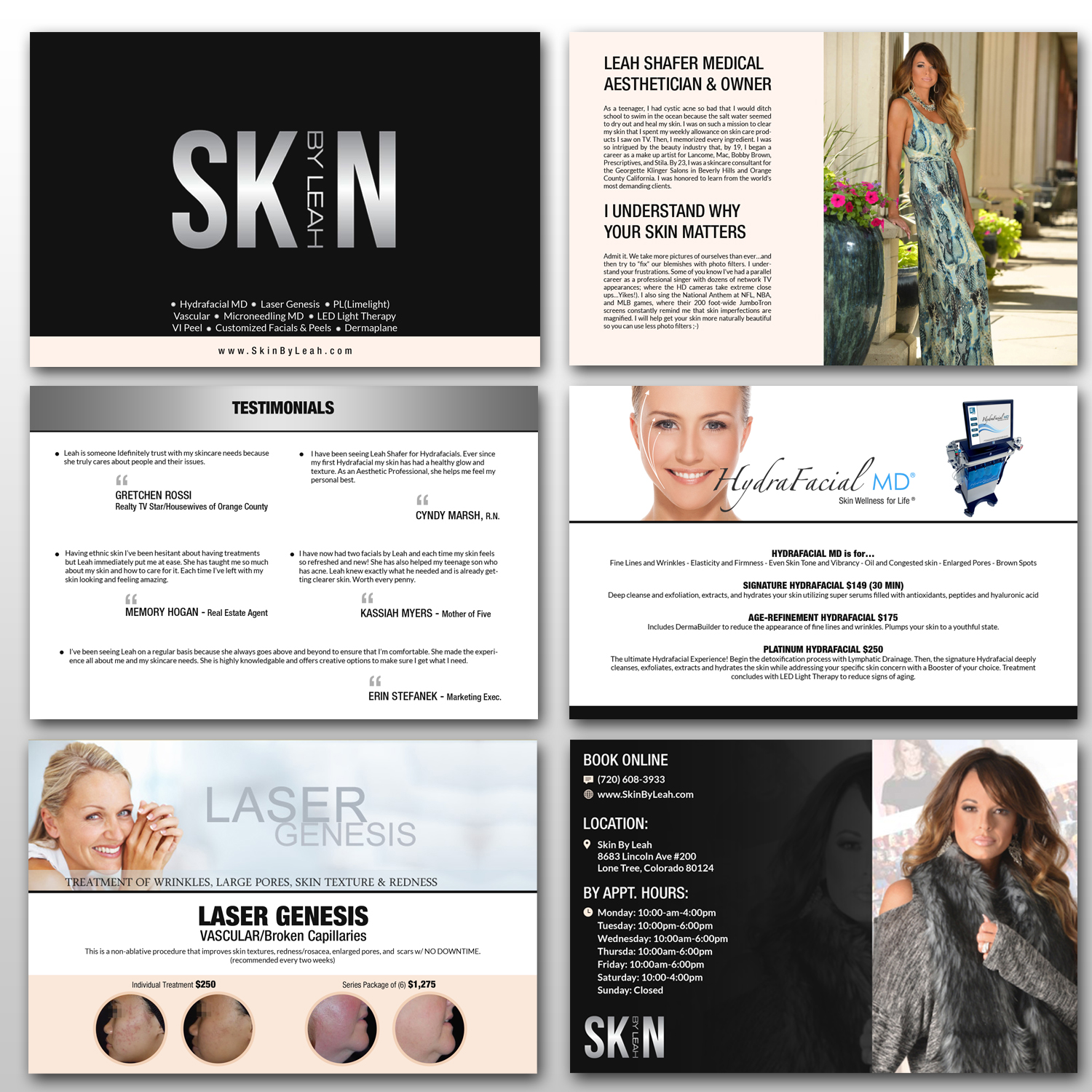 Brochure Design by debdesign for skin by leah | Design #17018924