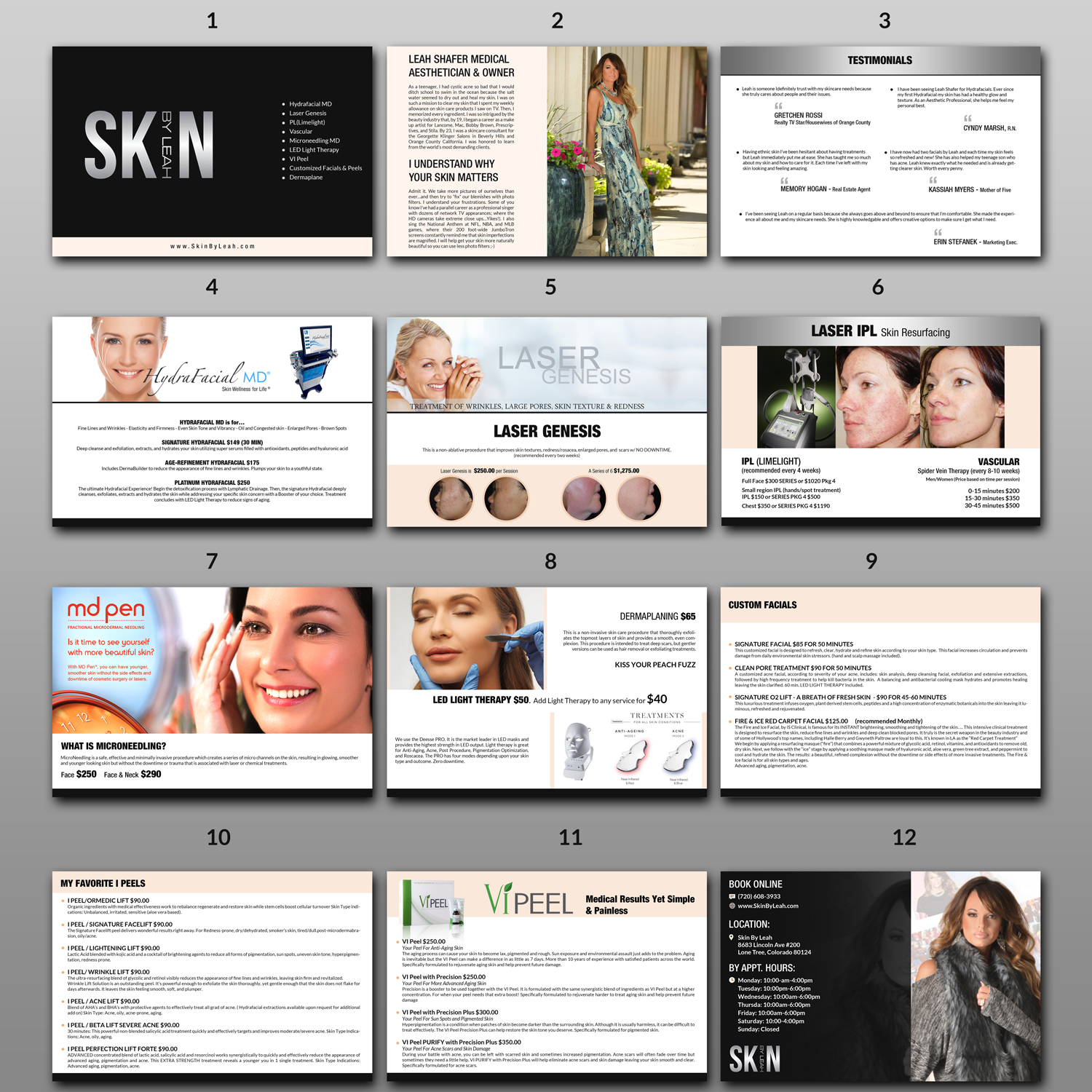 Brochure Design by debdesign for skin by leah | Design #17028487