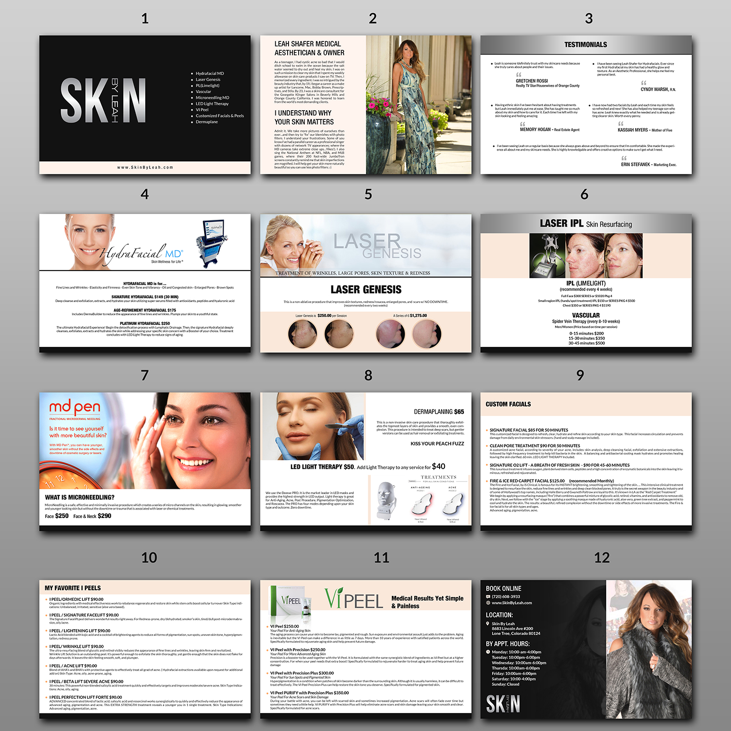 Brochure Design by debdesign for skin by leah | Design #17028488
