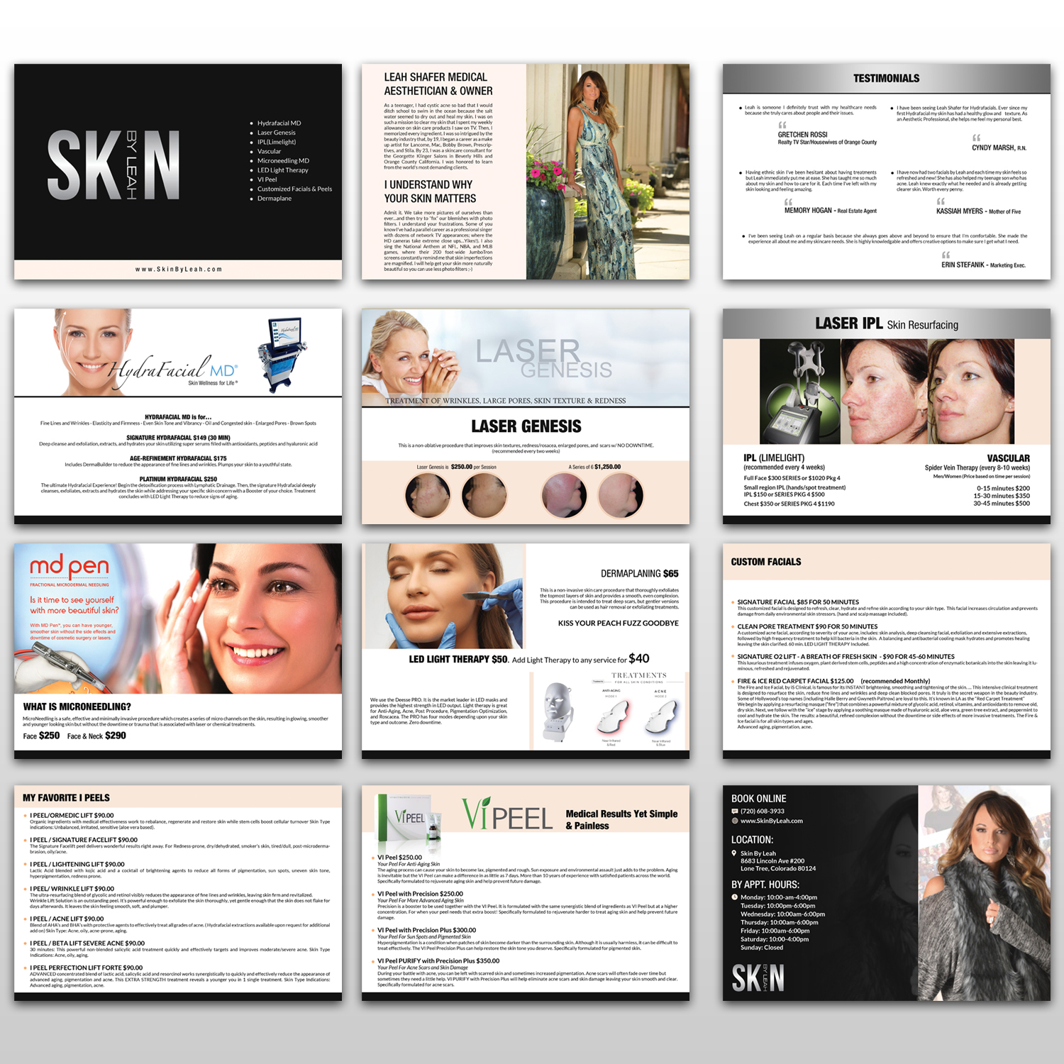 Brochure Design by debdesign for skin by leah | Design #17043310
