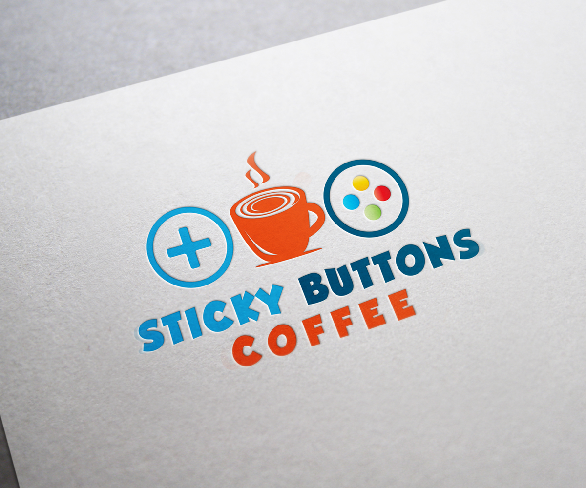 Logo-Design von Maher Sh für Sticky Buttons Coffee | Design #17021584