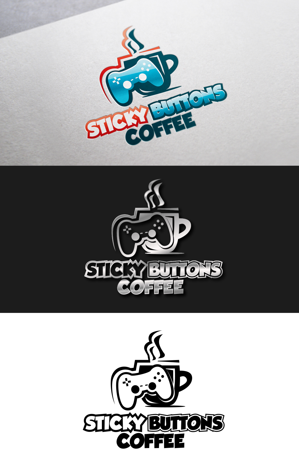 Logo-Design von Maher Sh für Sticky Buttons Coffee | Design #17034845