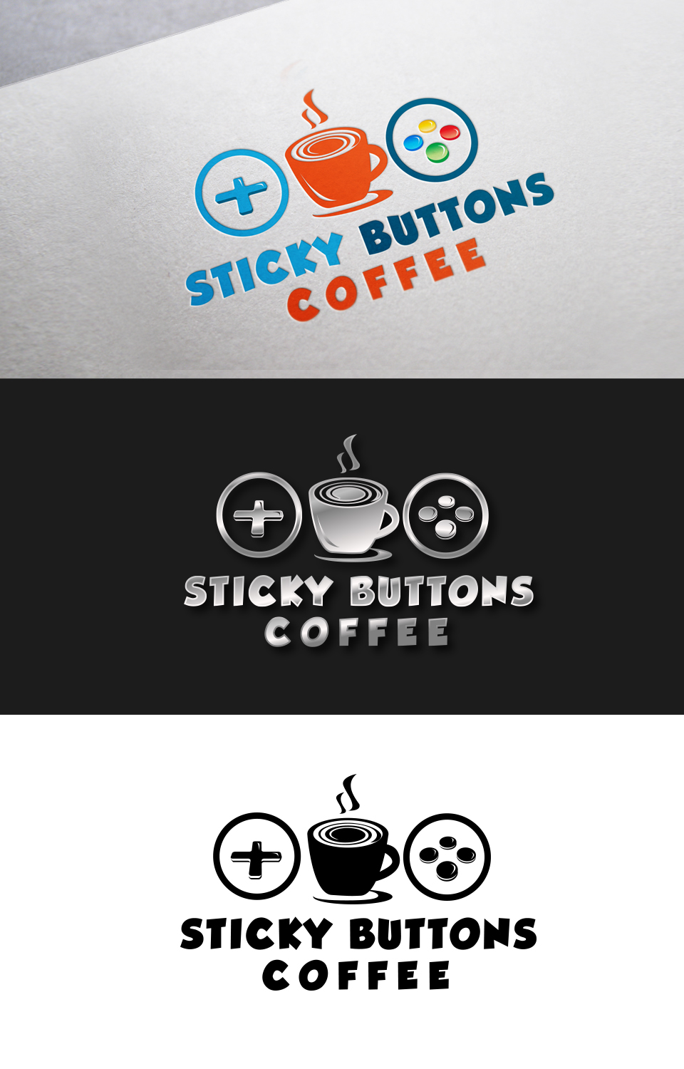 Logo-Design von Maher Sh für Sticky Buttons Coffee | Design #17034853