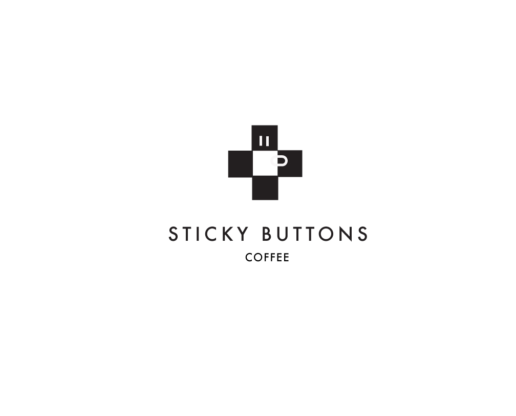 Logo Design by Hiccups Design for Sticky Buttons Coffee | Design #17011367