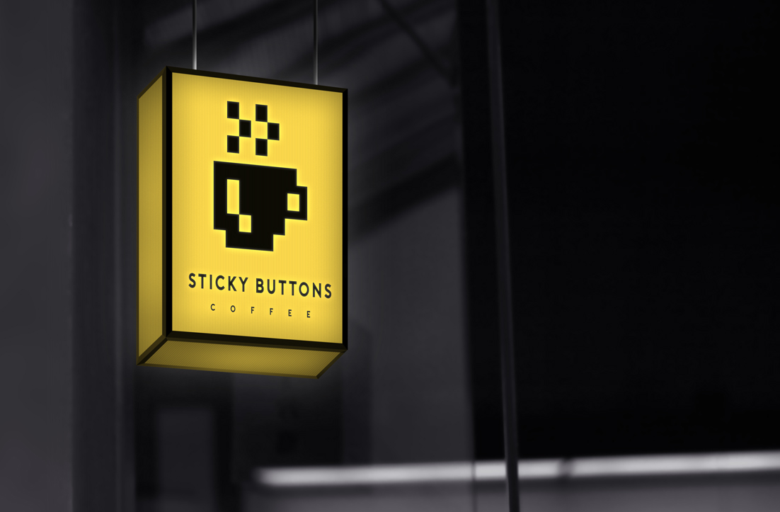 Logo Design by GLDesigns for Sticky Buttons Coffee | Design #17004196