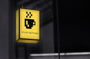 Sticky Buttons Coffee | Logo Design by GLDesigns