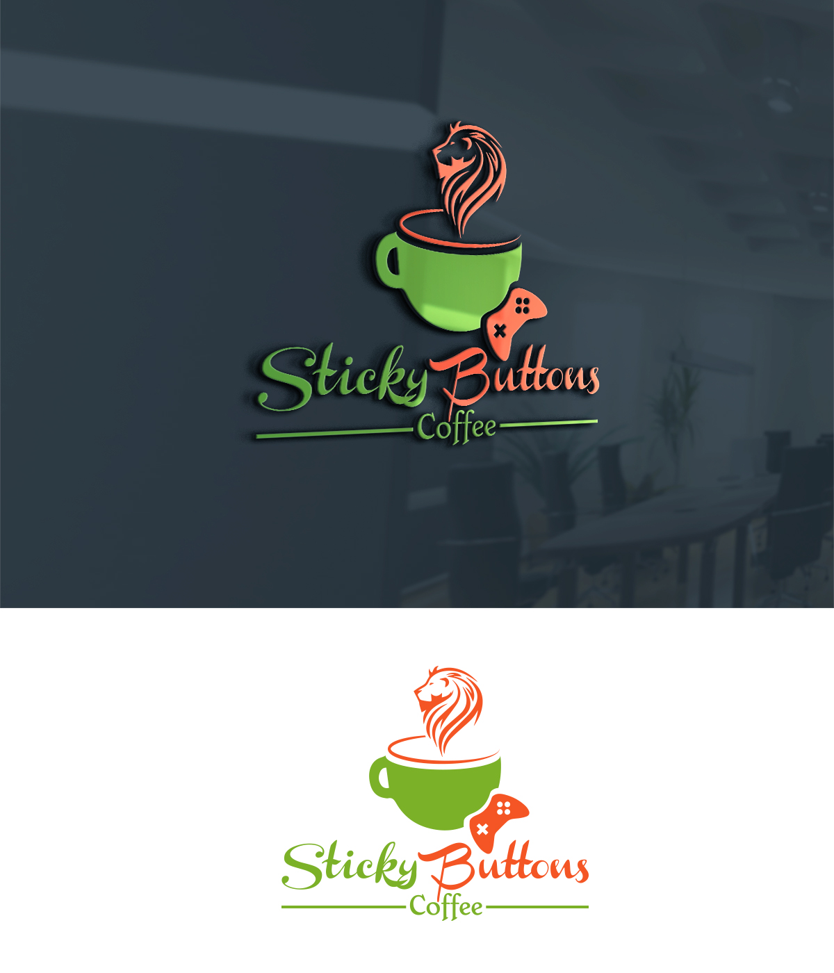 Logo Design by Aarielle for Sticky Buttons Coffee | Design: #17069116