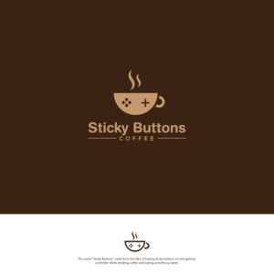 Logo Design by ecorokerz for Sticky Buttons Coffee | Design #17007715
