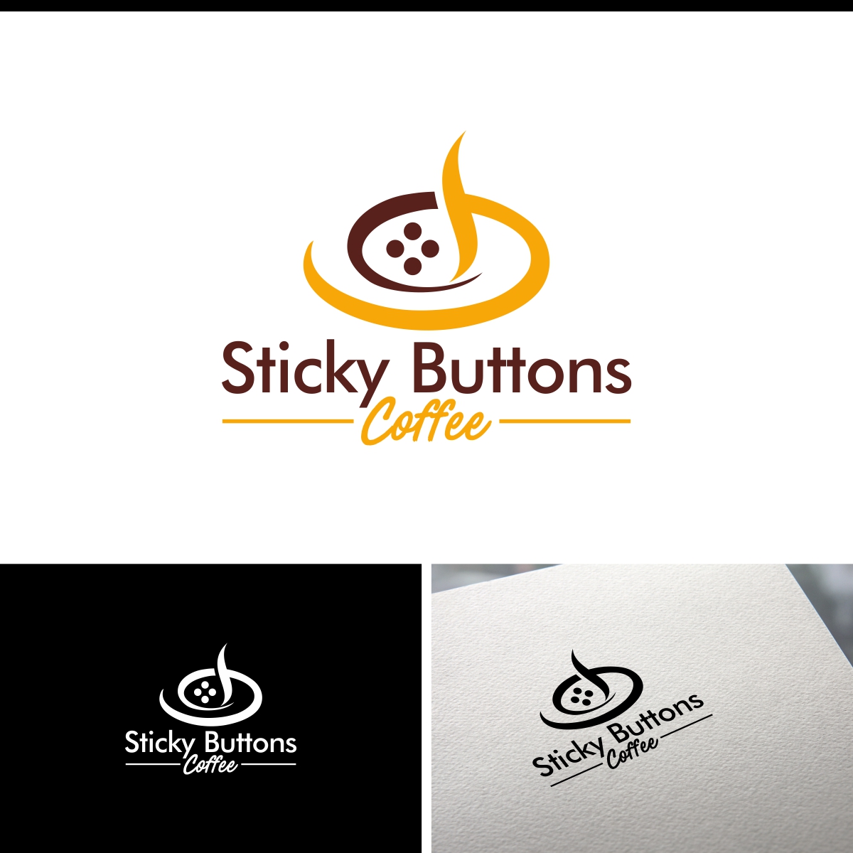 Logo-Design von e-graphics für Sticky Buttons Coffee | Design #17011022