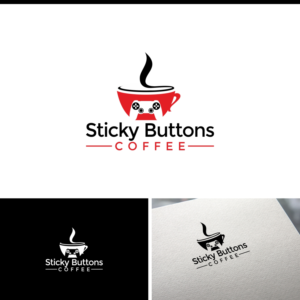 Diseño de Logo por e-graphics para Sticky Buttons Coffee | Diseño: #17019955