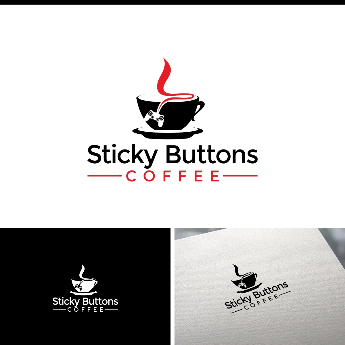 Logo Design by e-graphics for Sticky Buttons Coffee | Design #17019959
