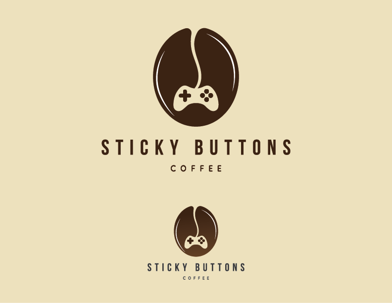 Logo Design by Psych artist for Sticky Buttons Coffee | Design #17014917
