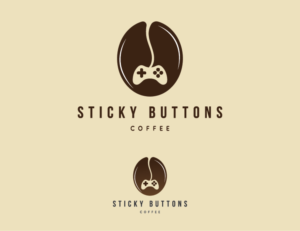 Logo Design by Psych artist for Sticky Buttons Coffee | Design #17014917