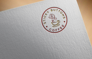 Logo Design by AbdullahDesigns™ for Sticky Buttons Coffee | Design: #17062270