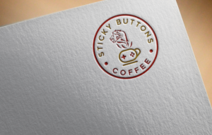 Diseño de Logo por AbdullahDesigns™ para Sticky Buttons Coffee | Diseño: #17073573