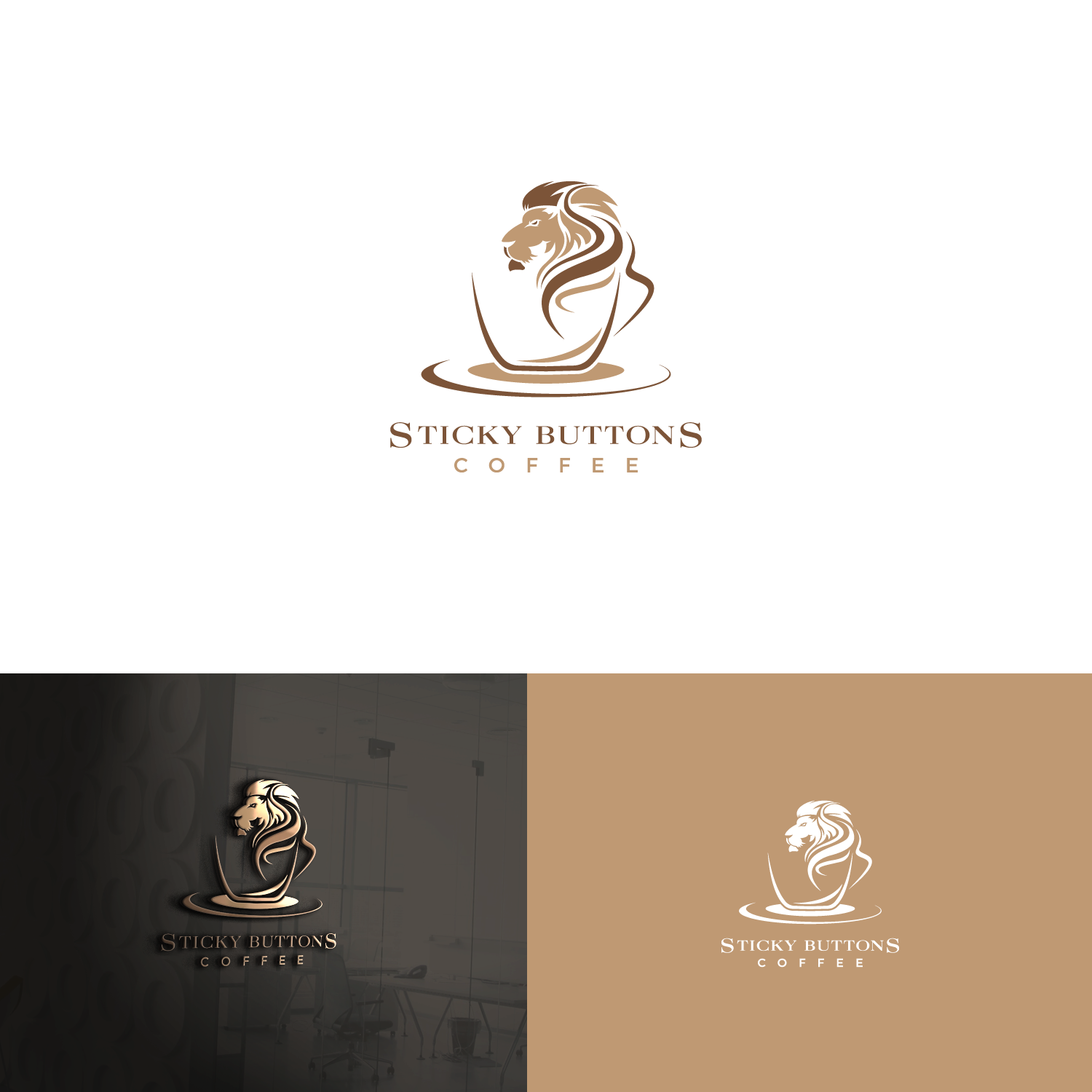 Logo Design by Saruar360 for Sticky Buttons Coffee | Design #17109786