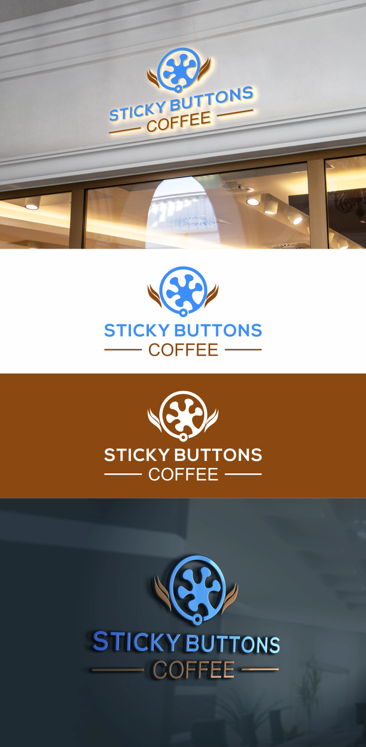 Logo Design by aqilazhifara for Sticky Buttons Coffee | Design #17021922