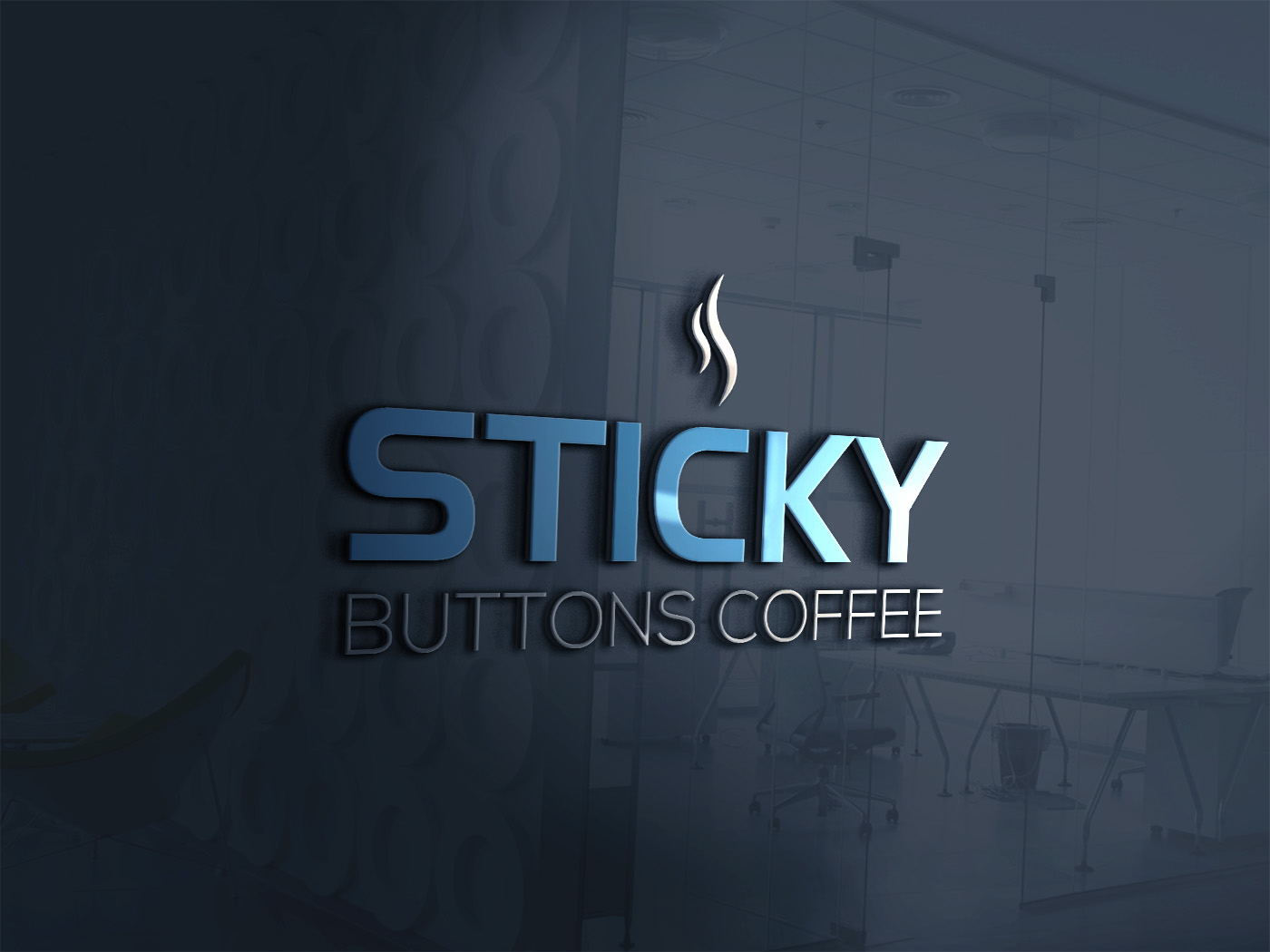 Logo Design by Gross for Sticky Buttons Coffee | Design #17017987