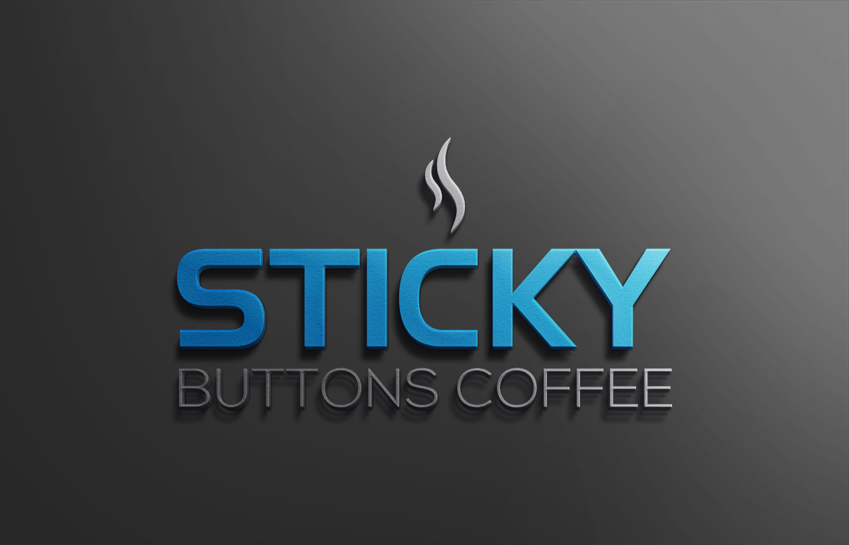 Logo Design by Gross for Sticky Buttons Coffee | Design #17017988