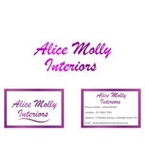 Logo Design by Costea Dan for Alice Molly Interiors  | Design: #17009371