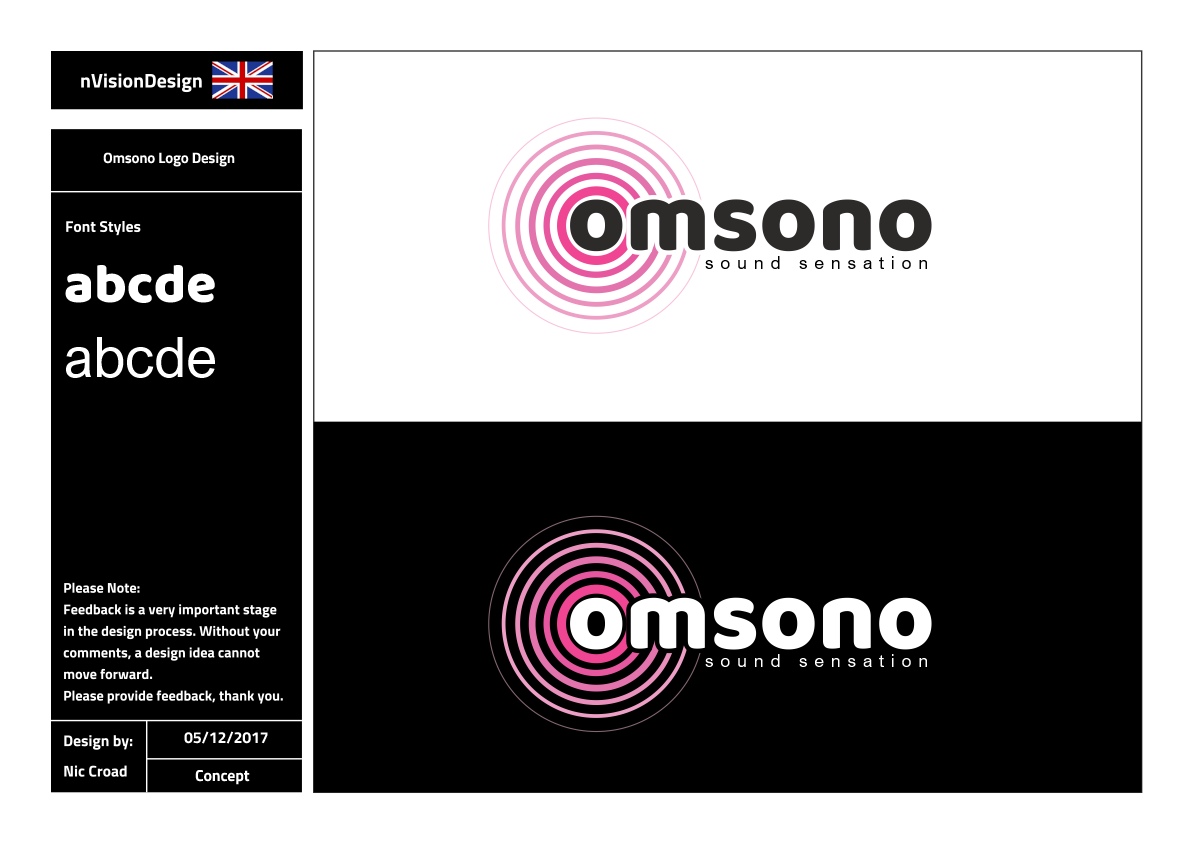 Logo Design by nvisiondesign.co.uk for Omsono | Design #17022080