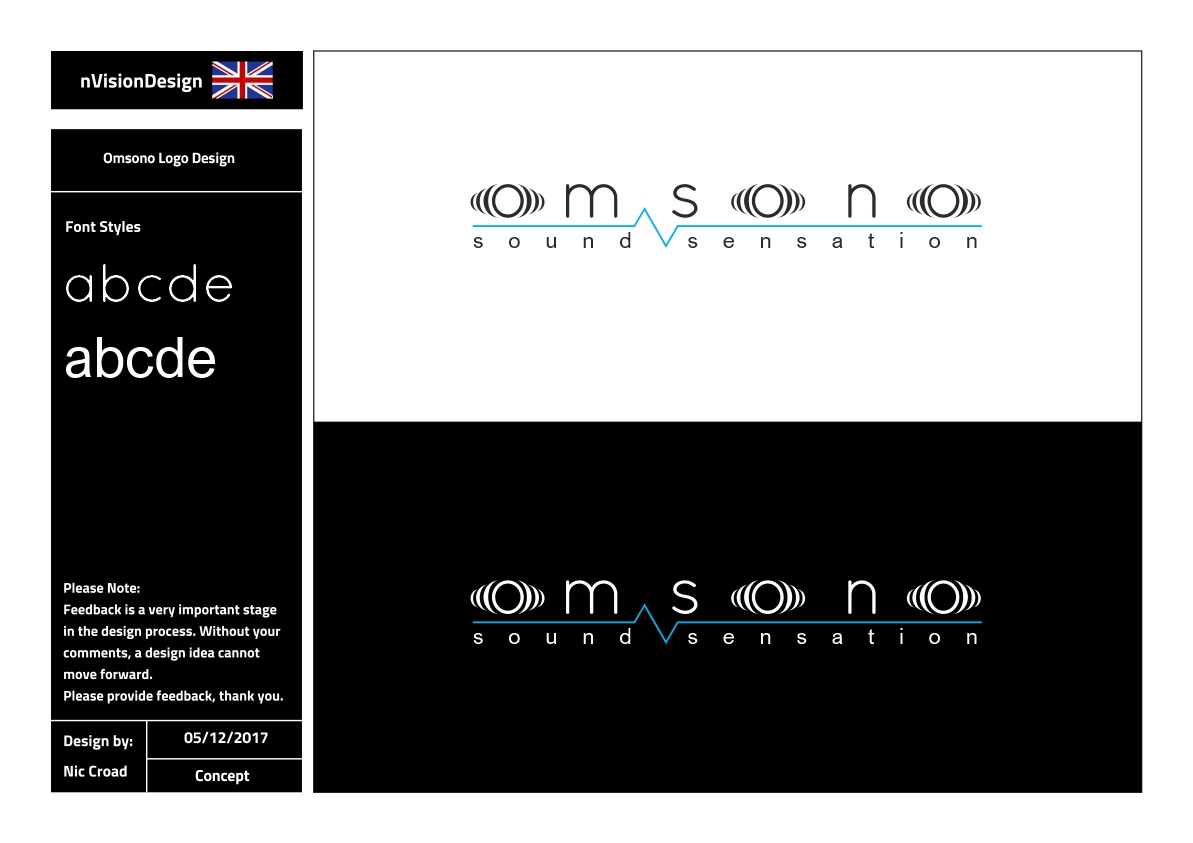 Logo Design by nvisiondesign.co.uk for Omsono | Design #17022315