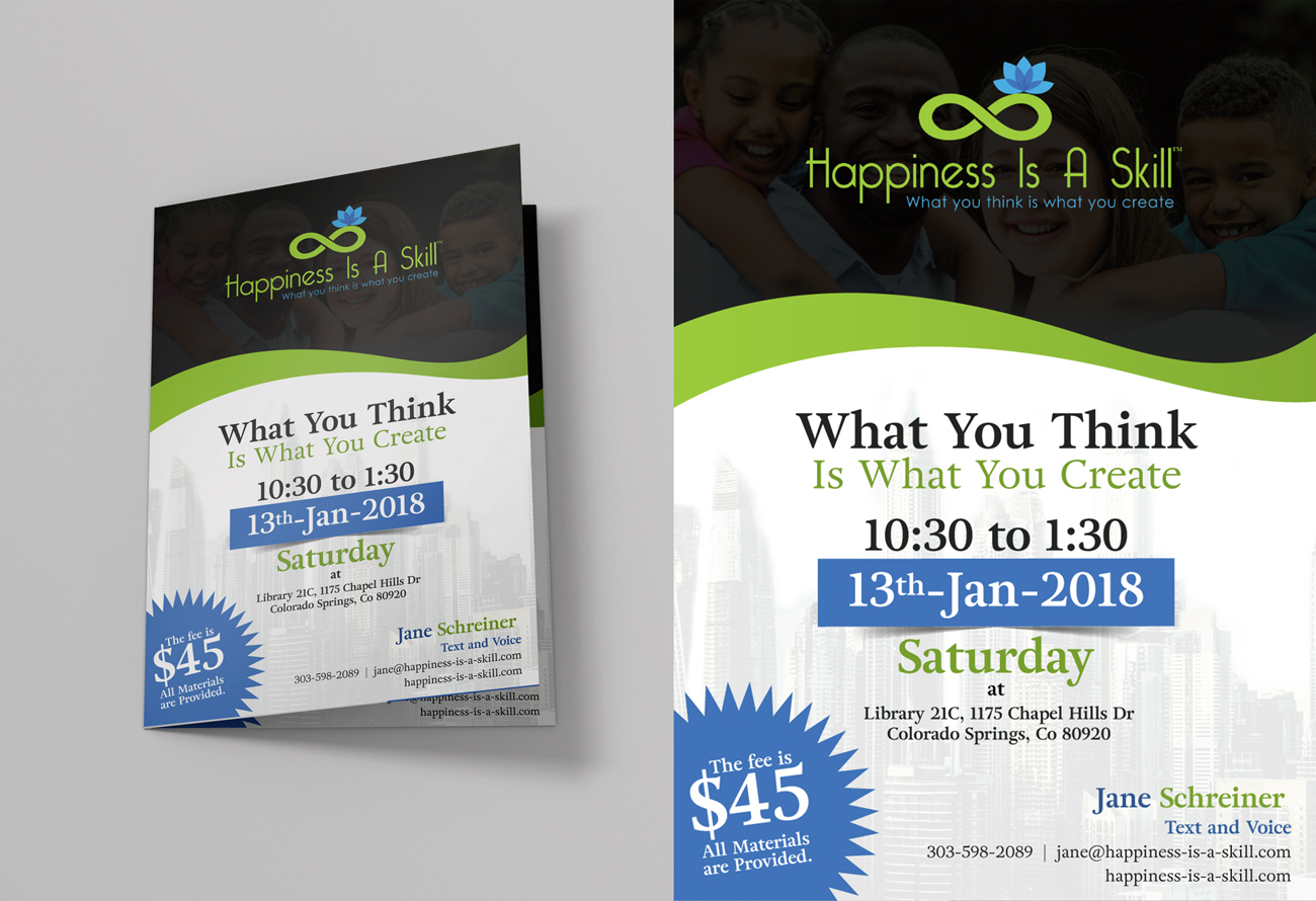 Flyer Design by Impressive Solutions for Happiness Is A Skill, LLC | Design #17026088