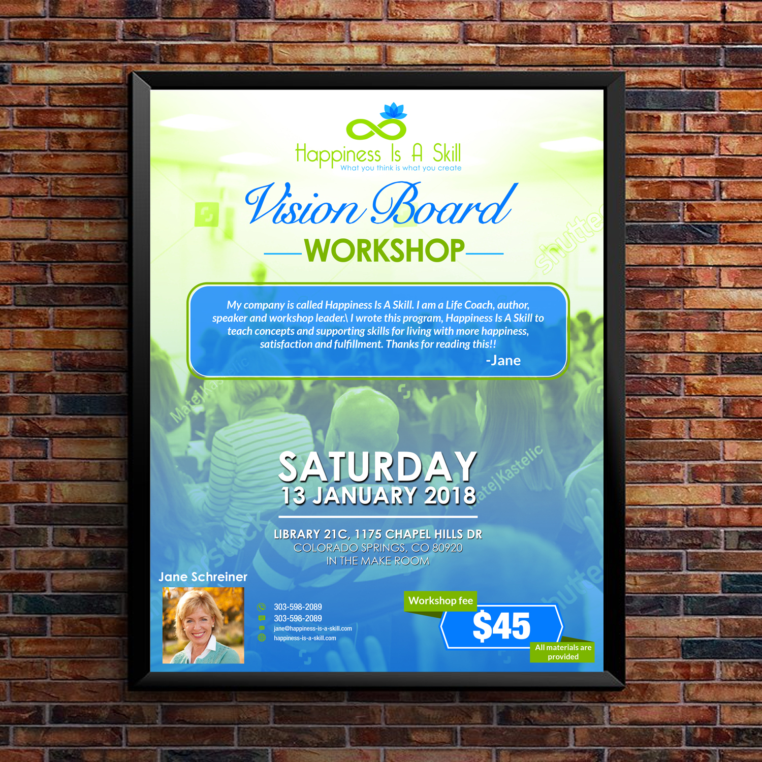 Design de Flyer par debdesign pour Happiness Is A Skill, LLC | Design #17031185