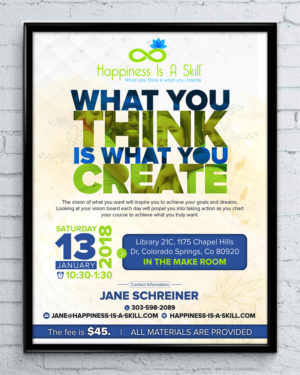 Flyer Design by SAI DESIGNS for Happiness Is A Skill, LLC | Design #17028644