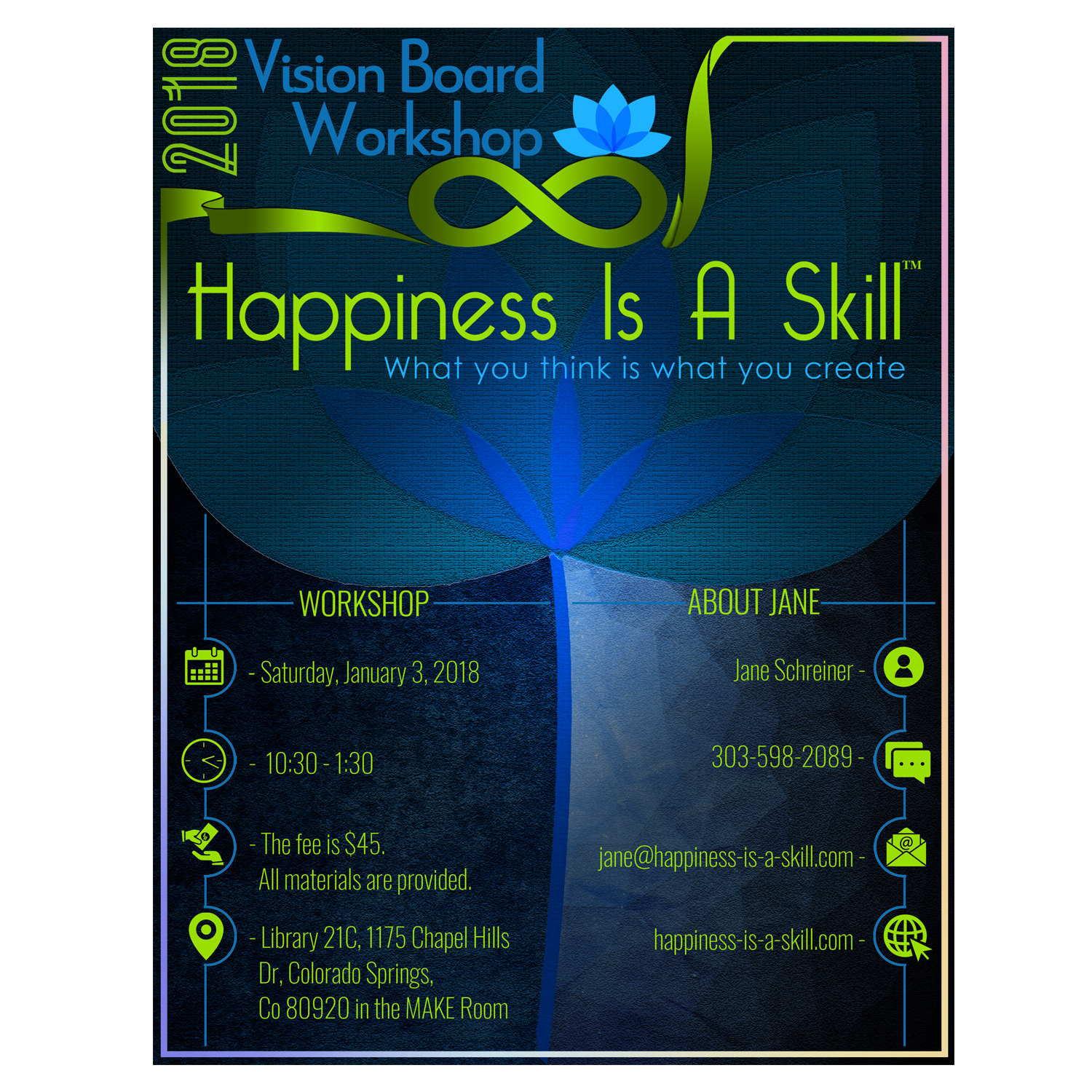 Flyer Design by abhishek1993 for Happiness Is A Skill, LLC | Design #17074199
