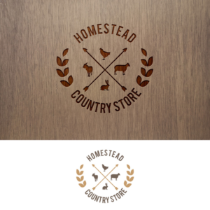 Homestead Country Store (products: livestock feed, pet food, farm and garden supplies) | Diseño de Logo por DesignDUO