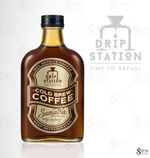 Label design for unique cold brew coffee product | Packaging Design by SofiaDesignStudio