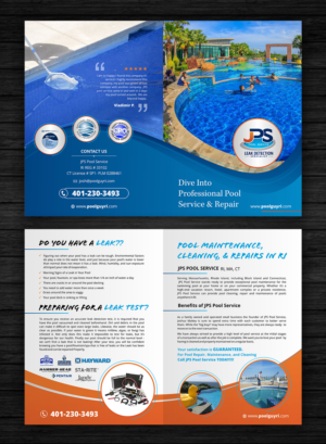 Design de Brochure par ecorokerz pour JPS POOL SERVICE | Design : #17020073