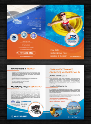 Design de Brochure par ecorokerz pour JPS POOL SERVICE | Design : #17020087
