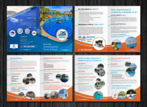 Design de Brochure par ecorokerz pour JPS POOL SERVICE | Design : #17044691