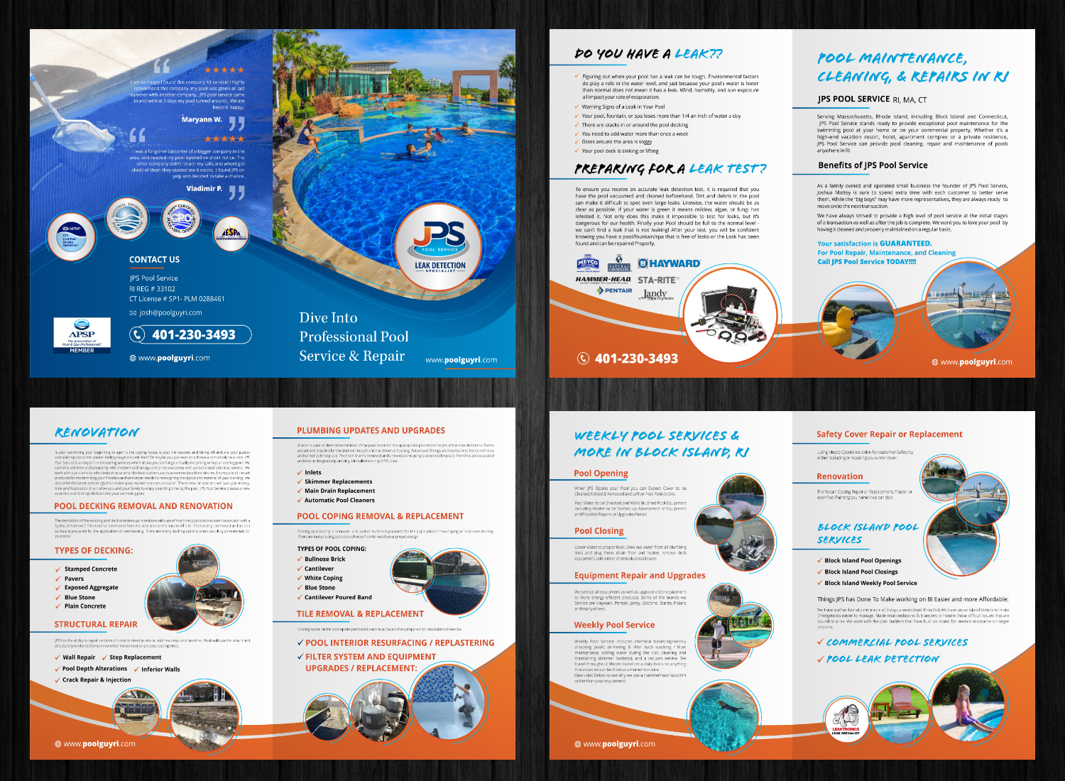 Broschüren-Design von ecorokerz für JPS POOL SERVICE | Design #17083770