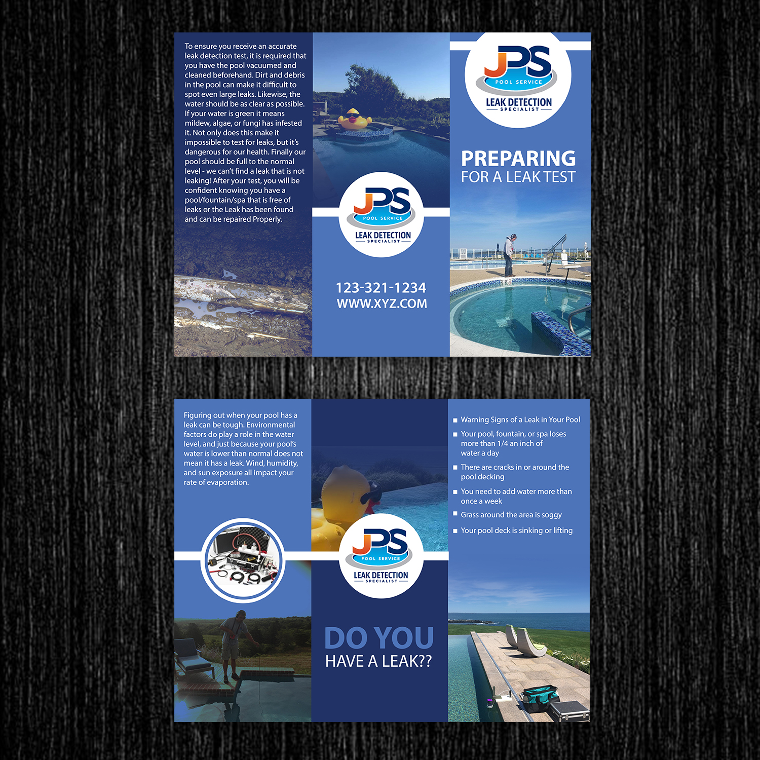 Brochure Design by TuktukiShree for JPS POOL SERVICE | Design #17051850