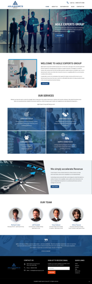 Web Design by pb for Agile Experts Group | Design: #17038873