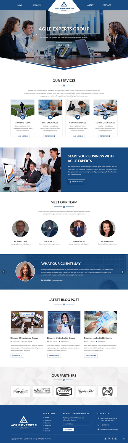 Web Design by pb for Agile Experts Group | Design #17038886