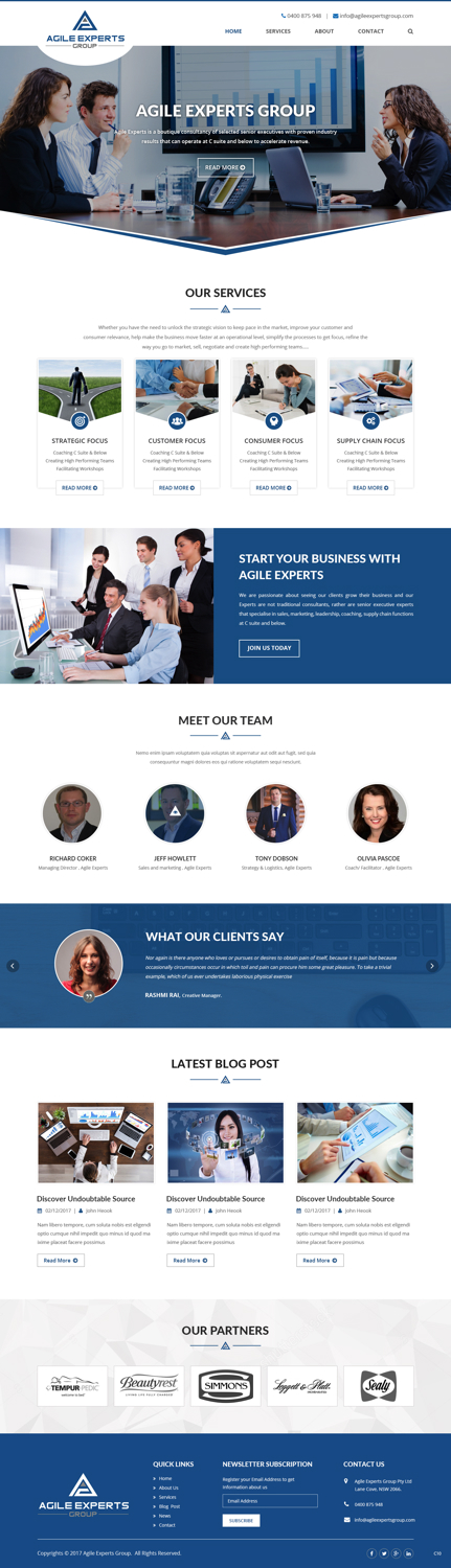Web Design by pb for Agile Experts Group | Design #17038887