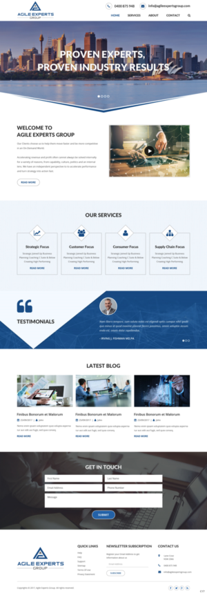 Web Design by pb for Agile Experts Group | Design: #17038888