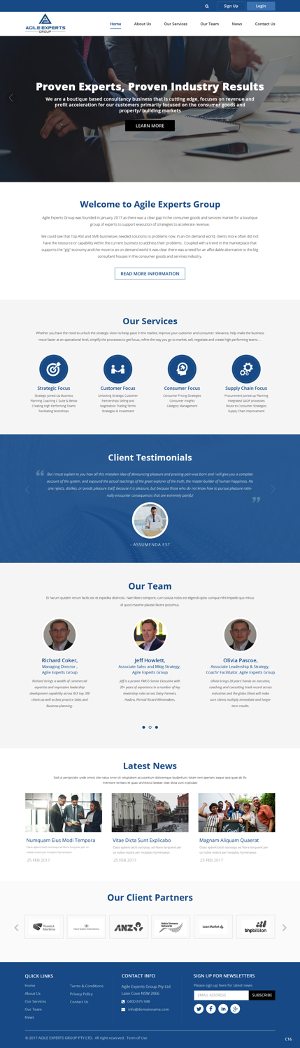 Web Design by pb for Agile Experts Group | Design #17038889